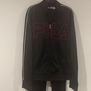 Fila Black Jacket & Pant Set